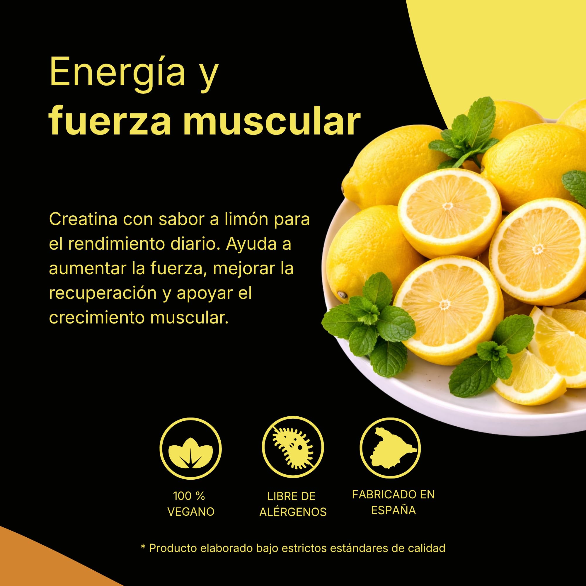 Creatina Monohidratada Sabor Limón FEPA 500 g Pack de 2 – Suplemento Alimenticio Creatina Micronizada en Polvo – Creatina Monohidrato para Energía, Rendimiento y Masa Muscular – Fepadiet