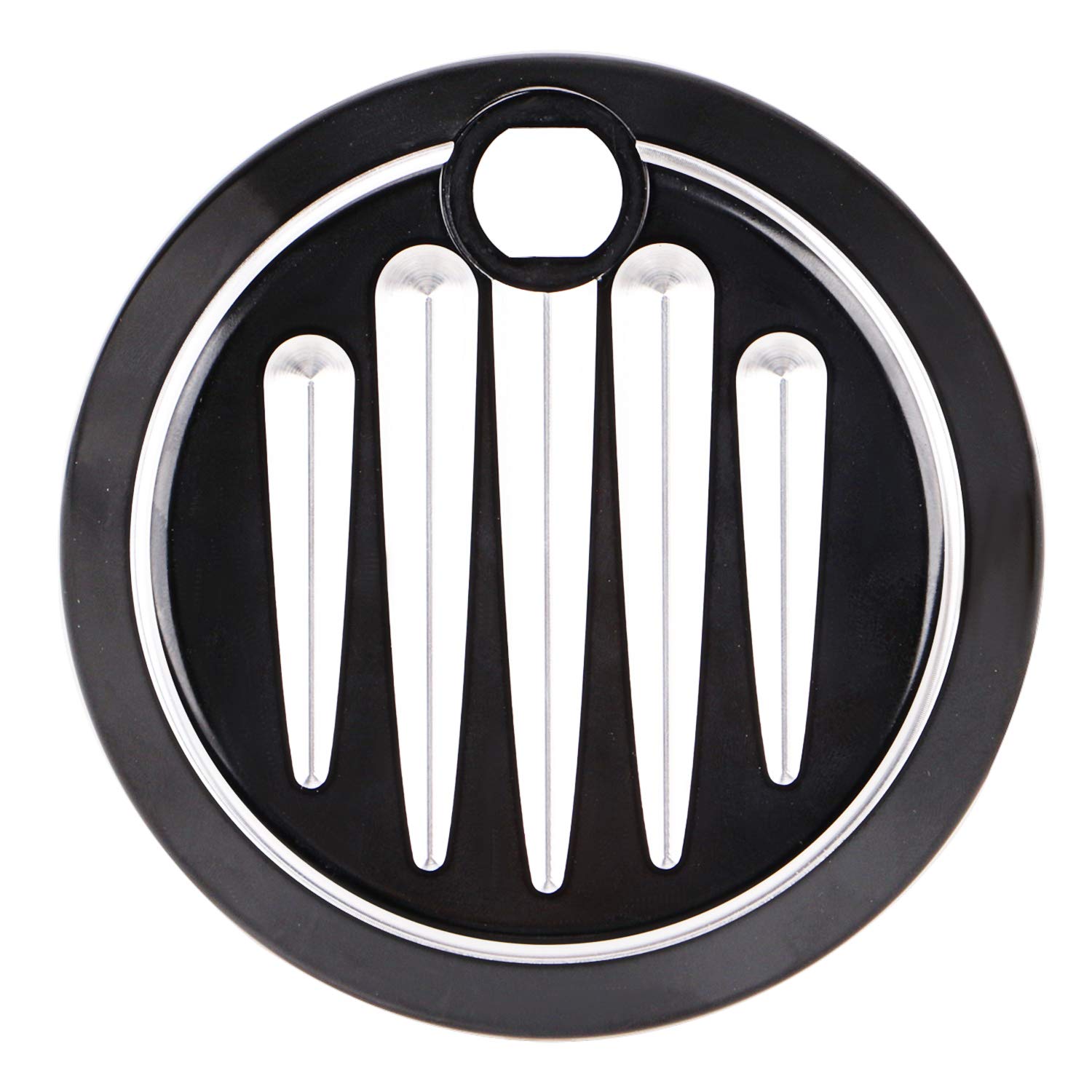 XMMT Black CNC Cut CNC Aluminum Fuel Gas Tank Door Cover Cap For Harley Touring Street Glide Electra Glide Road Glide Tri Glide 1992-2007