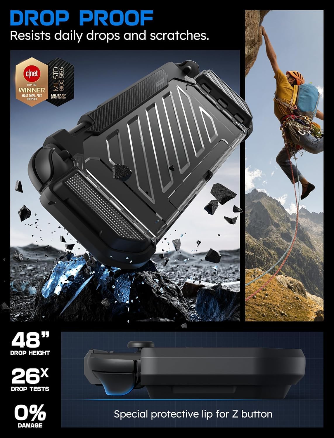 SUPCASE Etui do Nintendo Switch 2 2025 (Unicorn Beetle Pro), [ochrona klasy wojskowej] [Magnetyczne kontrolery Joy Con] dokowalne zintegrowane akcesoria do Nintendo Switch 2 (nachylenie)