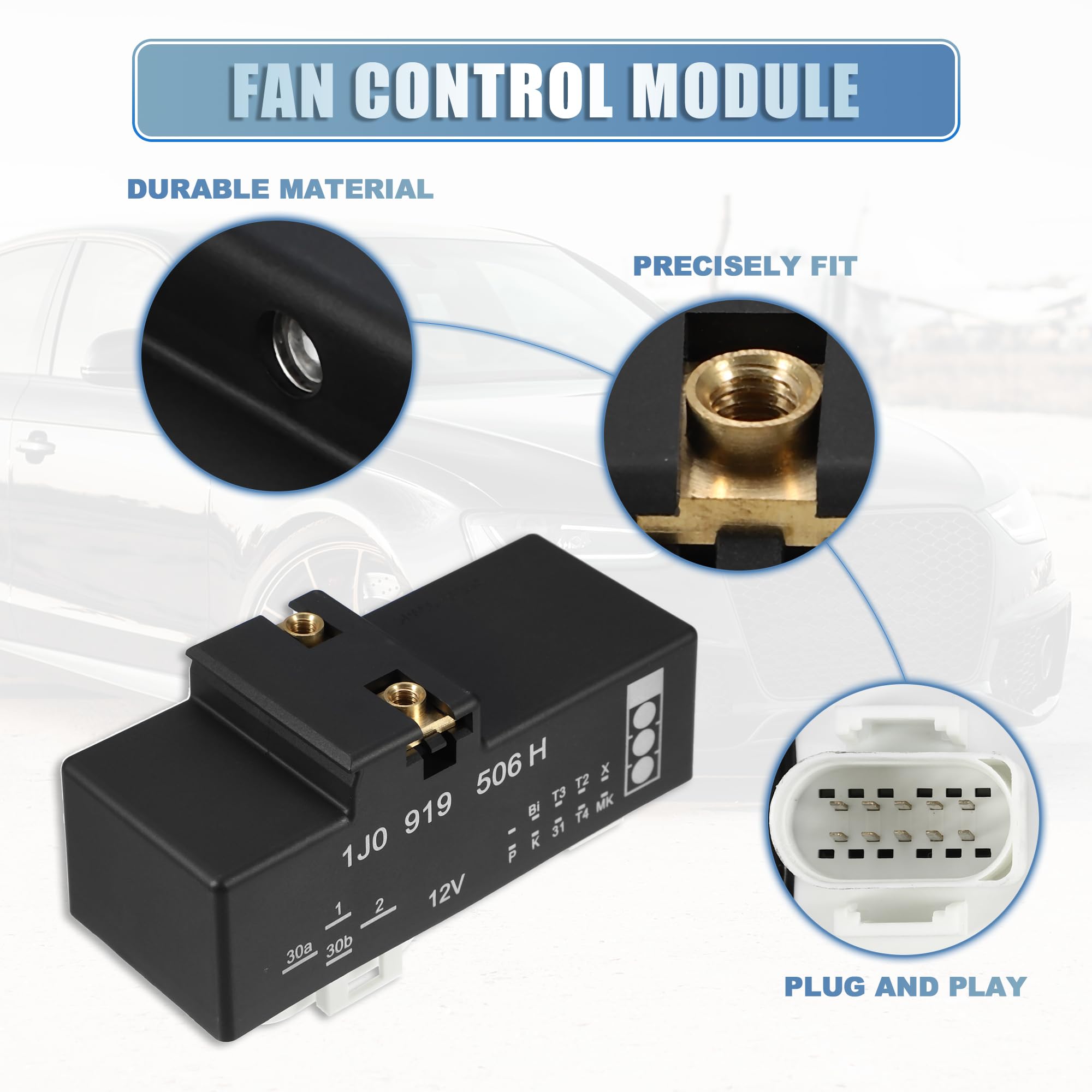ABSOPRO Modulo di controllo del ventilatore del radiatore per A4 1J0919506H 1 pz