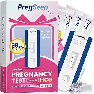 Accufast Pregnancy Tests Cassette - 3 Tests Early Home Pregnancy Test Kit 10 MIU/ml HCG Cassette Tests - 99.99% Accuracy & Rapid Clear - Help Ease Your Mind up to 6 Days Before Expected Period