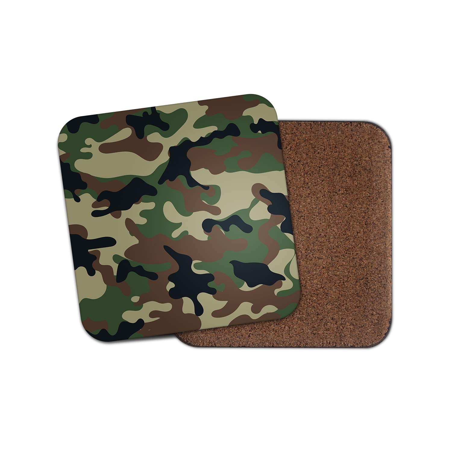 1 x Green Camo Pattern Coaster - Camouflage Army Forces RAF Fun #13105