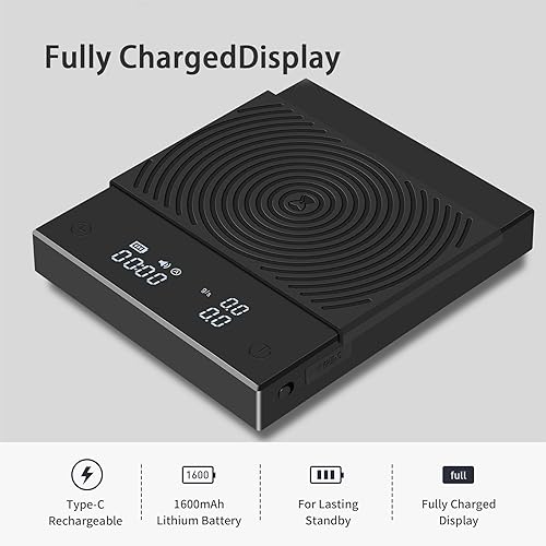 Miniatura 3 de TIMEMORE Báscula de café Basic 2.0 Báscula electrónica de espresso con caudal de agua y función de temporizador, conmutación gratuita de unidades de