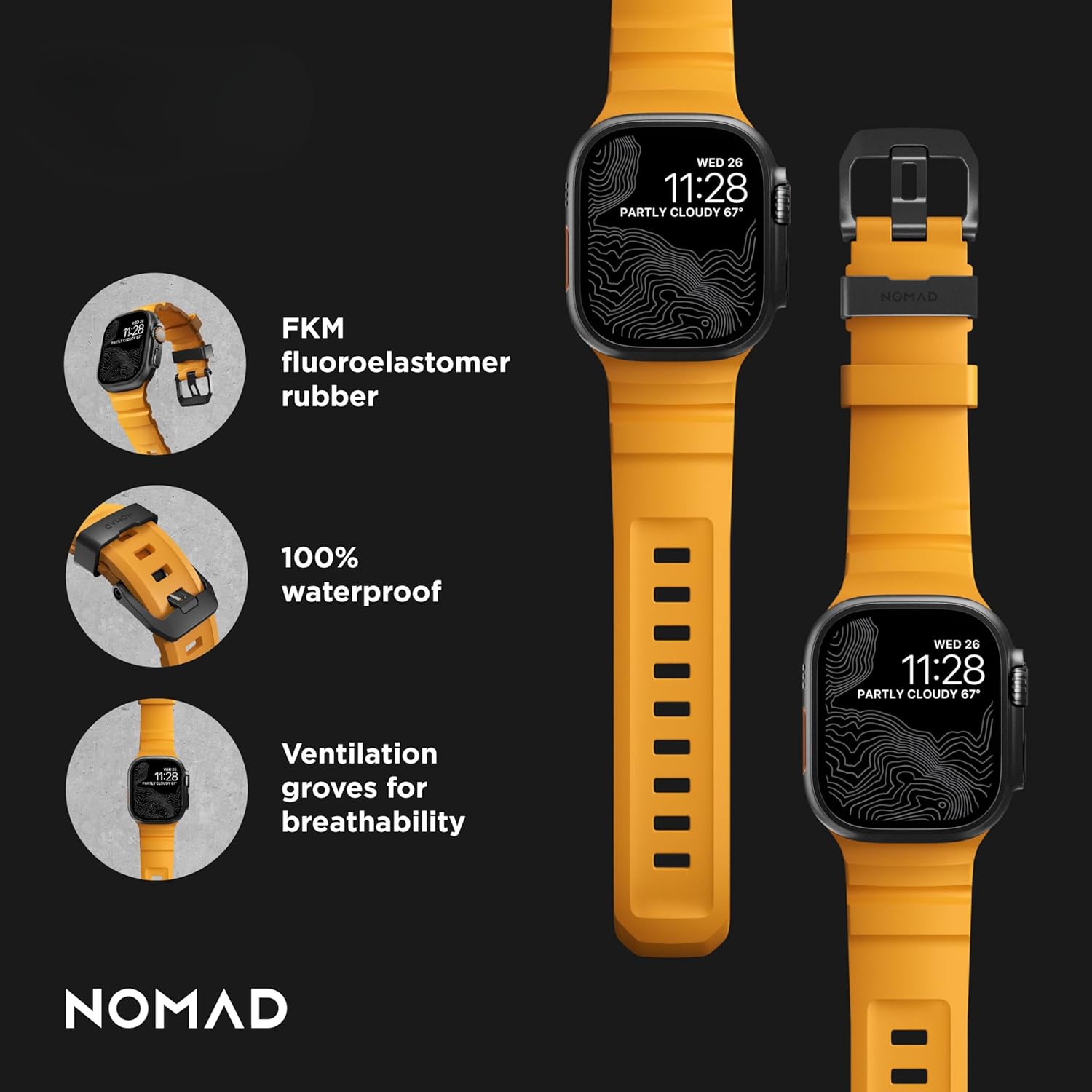NOMAD Apple Watch Sport Band Rocky Point Apple Watch Band with Titanium Hardware