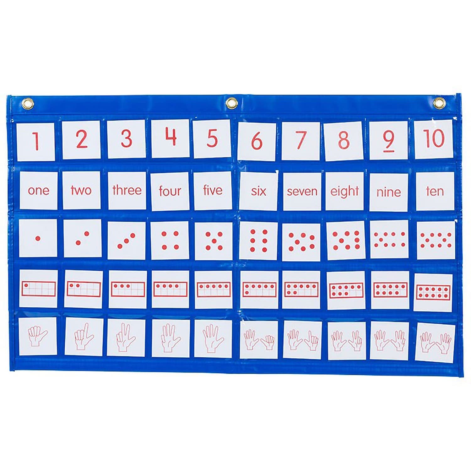 Didax DD-211773 Number Path Pocket Chart with Cards, Grade: 7 to Kindergarten (Pack of 51)