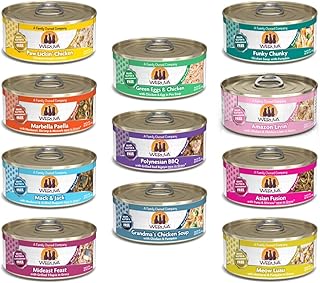 Weruva Classic Cat 11 Flavors Variety Pack, Gluten and Grain Free, 5.5 Ounce Cans Pack of 24