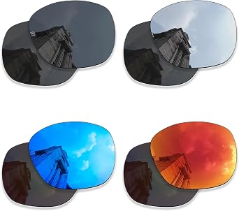 4 Pairs Polarized Replacement Lenses for Ray-Ban Stories Meteor RW4005 51mm Sunglasses, Anti-Scratch and Impact Resistant