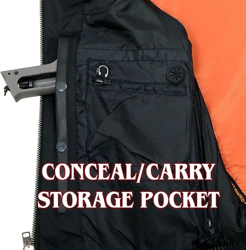 Miniatura 8 de Milwaukee Leather MLM3502 - Chaleco de cuero con cremallera para hombre