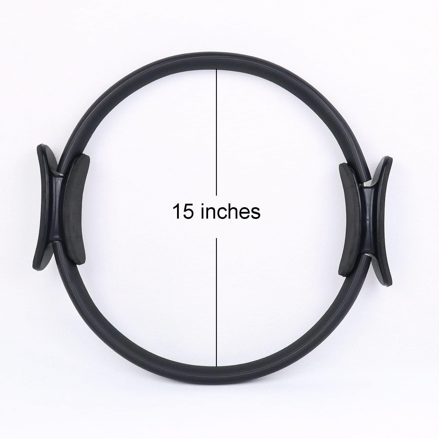 15 Inch Pilates Ring Yoga Ring - Magic Fitness Circle for Toning Inner & Outer Thighs, Bonus Workout Guide Included, Black : Sports & Outdoors