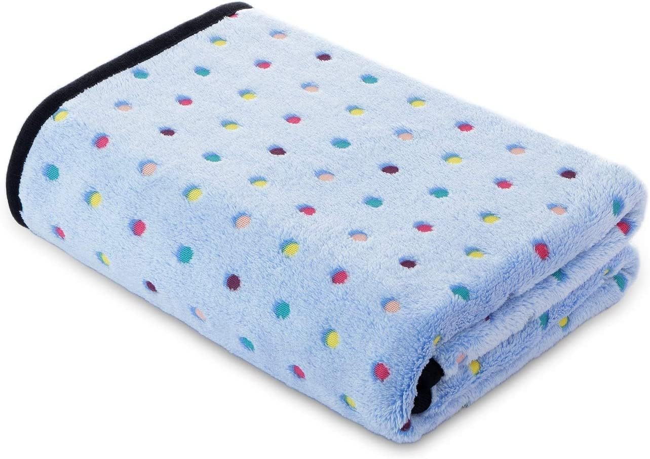 Tofern Cute Dots Plush Pet Throw Blankets Fluffy Sleep Mat Bed for Small Medium Large Dogs Puppy Cats Rabbits Super Soft Warm Washable