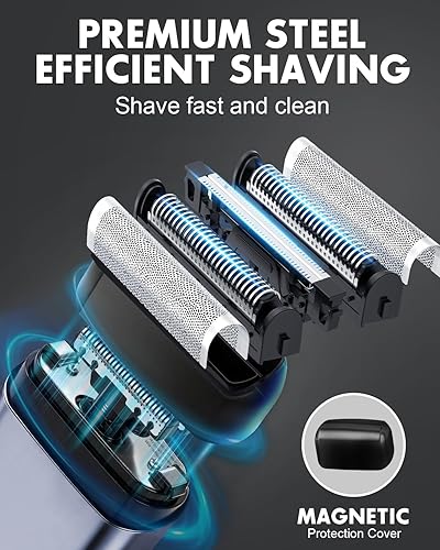 Miniatura 4 de Afeitadoras eléctricas de aluminio para hombres, mini afeitadora de bolsillo, 100% impermeable para afeitado húmedo y seco, afeitadora eléctrica