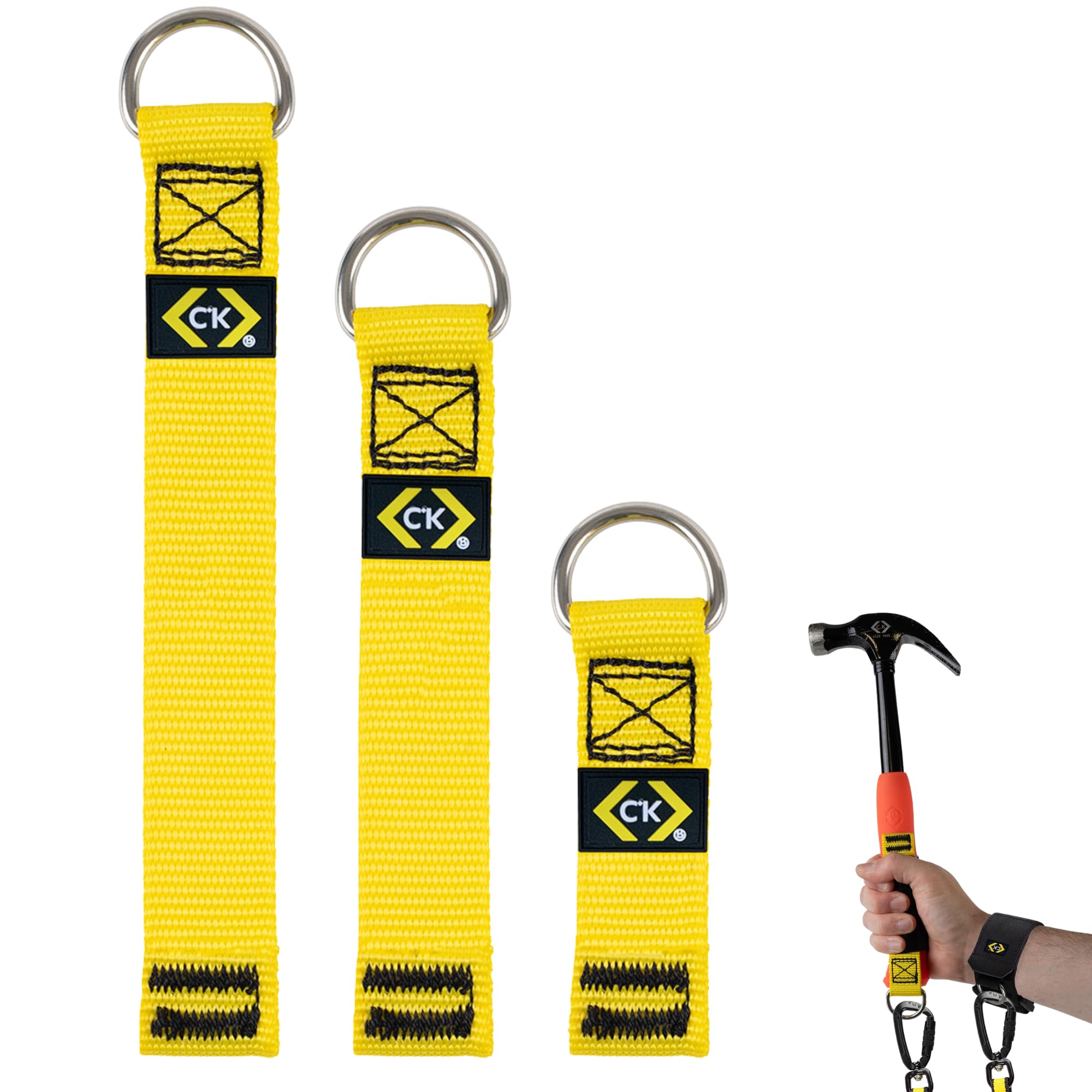 Ck Tools D-Ring Tether 3 Pack - 100Mm, 150Mm, 200Mm