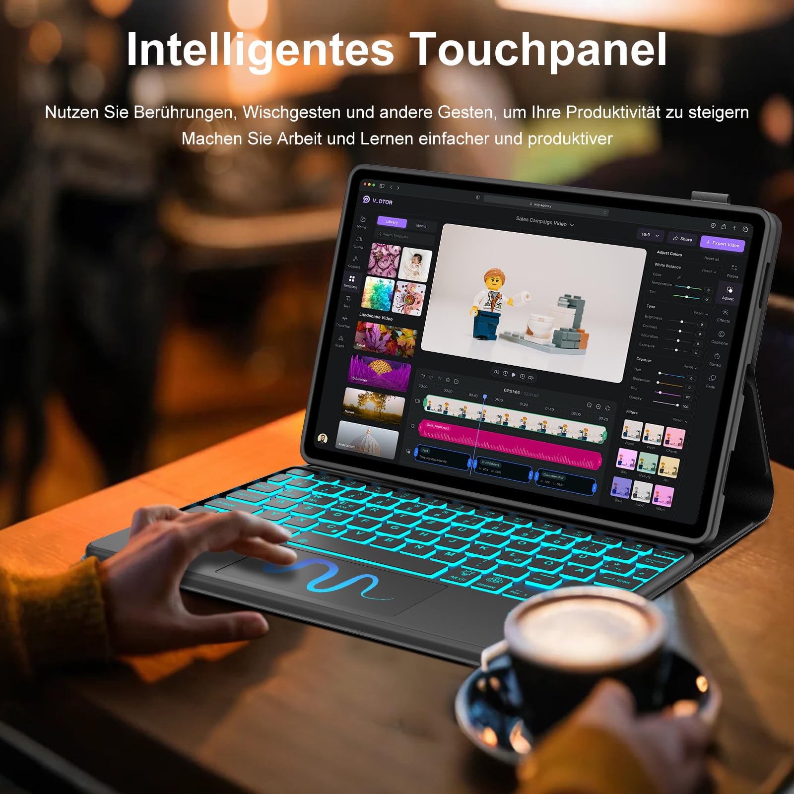 Funda con Teclado para Huawei Matepad 11.5/11.5 S 2025/2023/2025/0204 | [Español] Retroiluminado Bluetooth Magnéticamente Teclado con Funda Delgada y Touchpad para Tablet Huawei Matepad 11.5",Negro