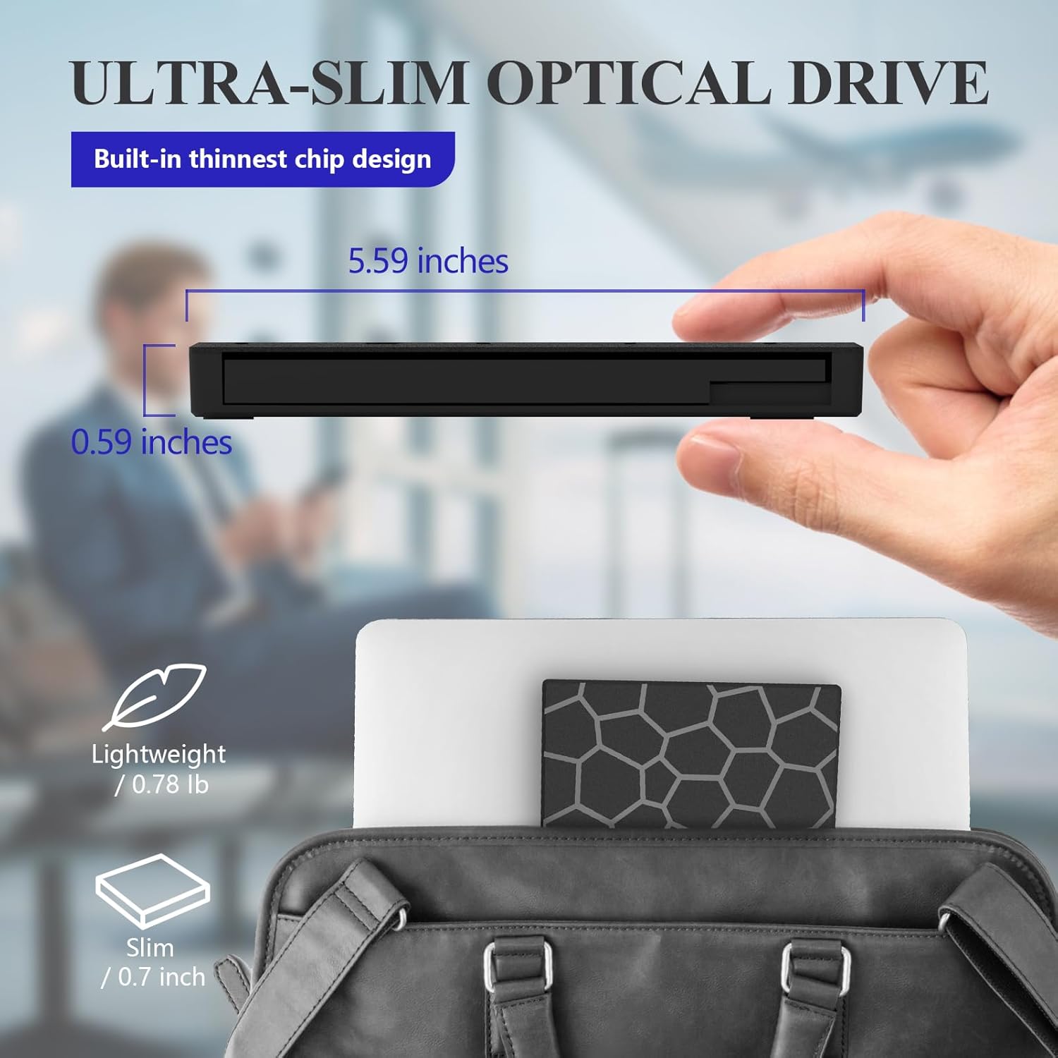 External Compatible Blur ay Drive USB 3.0 Type-C DVD/BD Player Read/Write for Laptop Windows PC Mac MacBook Desktop