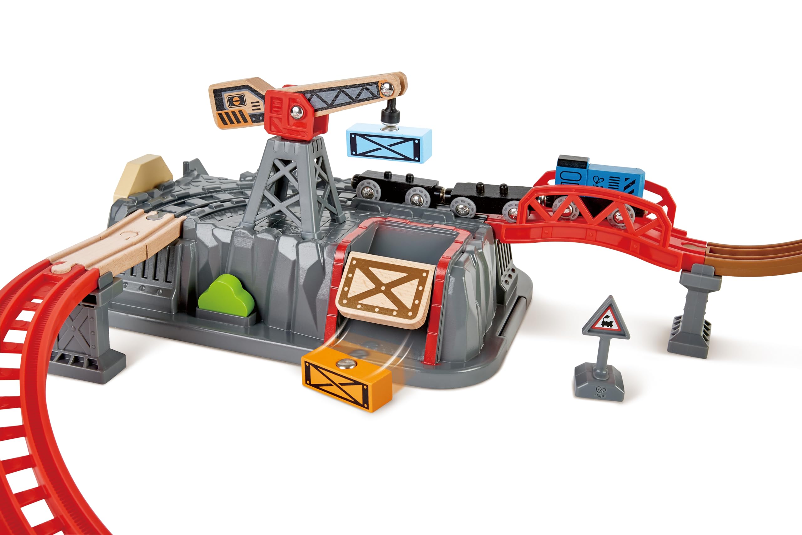 Hape- Juego de Bloques de Tren de Ciudad (Toynamics E3764)