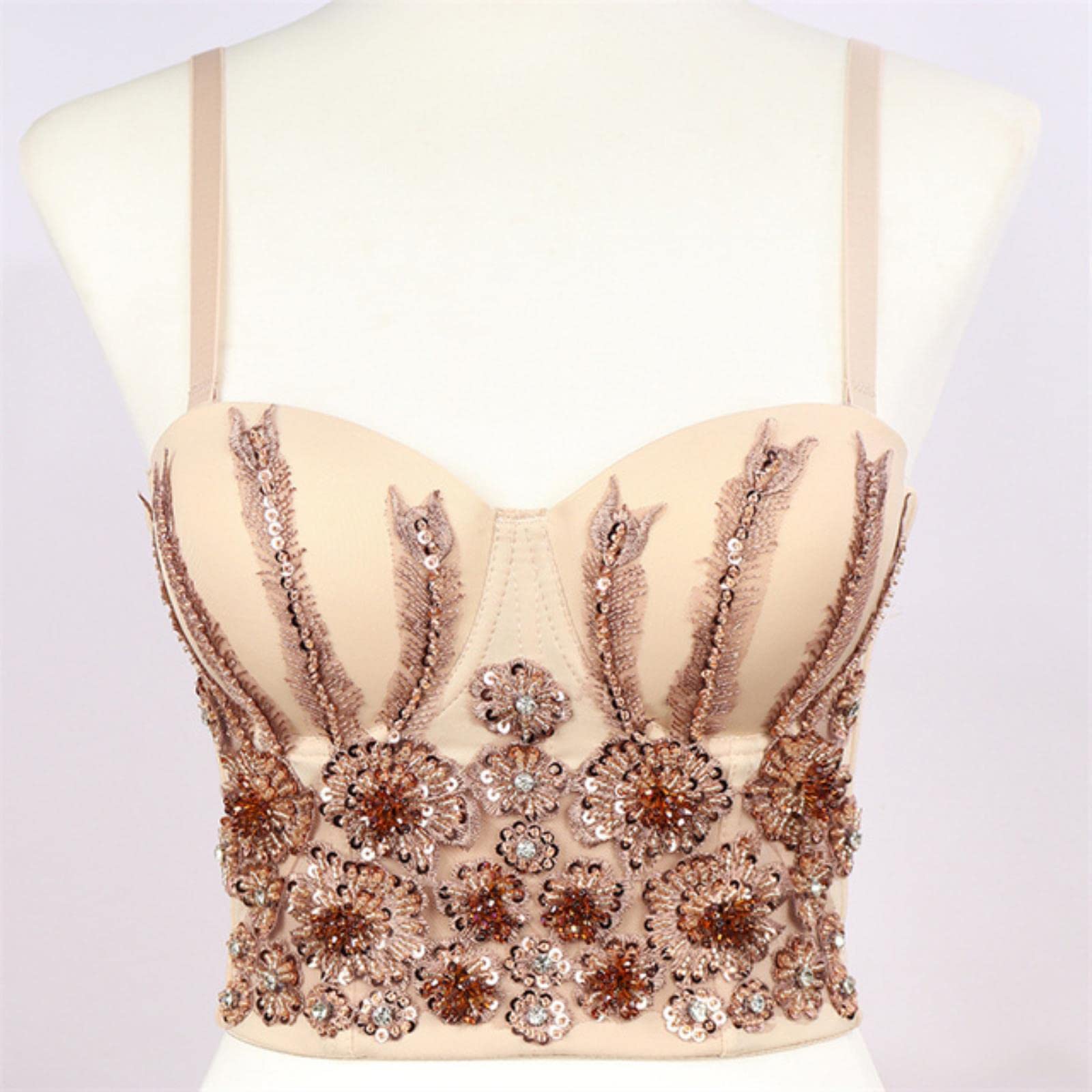 Fashion Women Tank Top Cropped Shirt Women Clothes Bra y2k Corset Ladies Crop Tops Gothic Shaper-8-skin, CN XL-40
