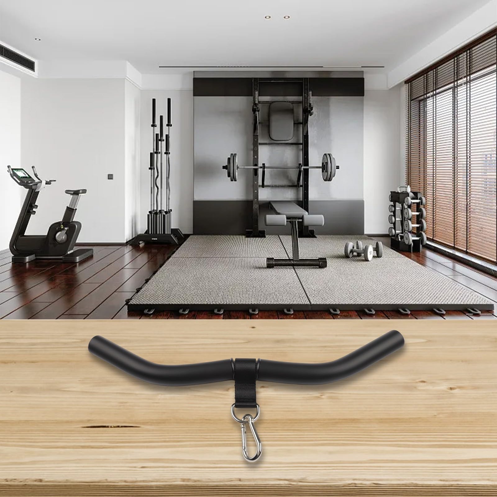 Barra multifunzione per bicipiti, trazioni, tricipiti, tensione posteriore, accessori fitness, cavo allenamento forza, attacco trazioni, carico 136 kg