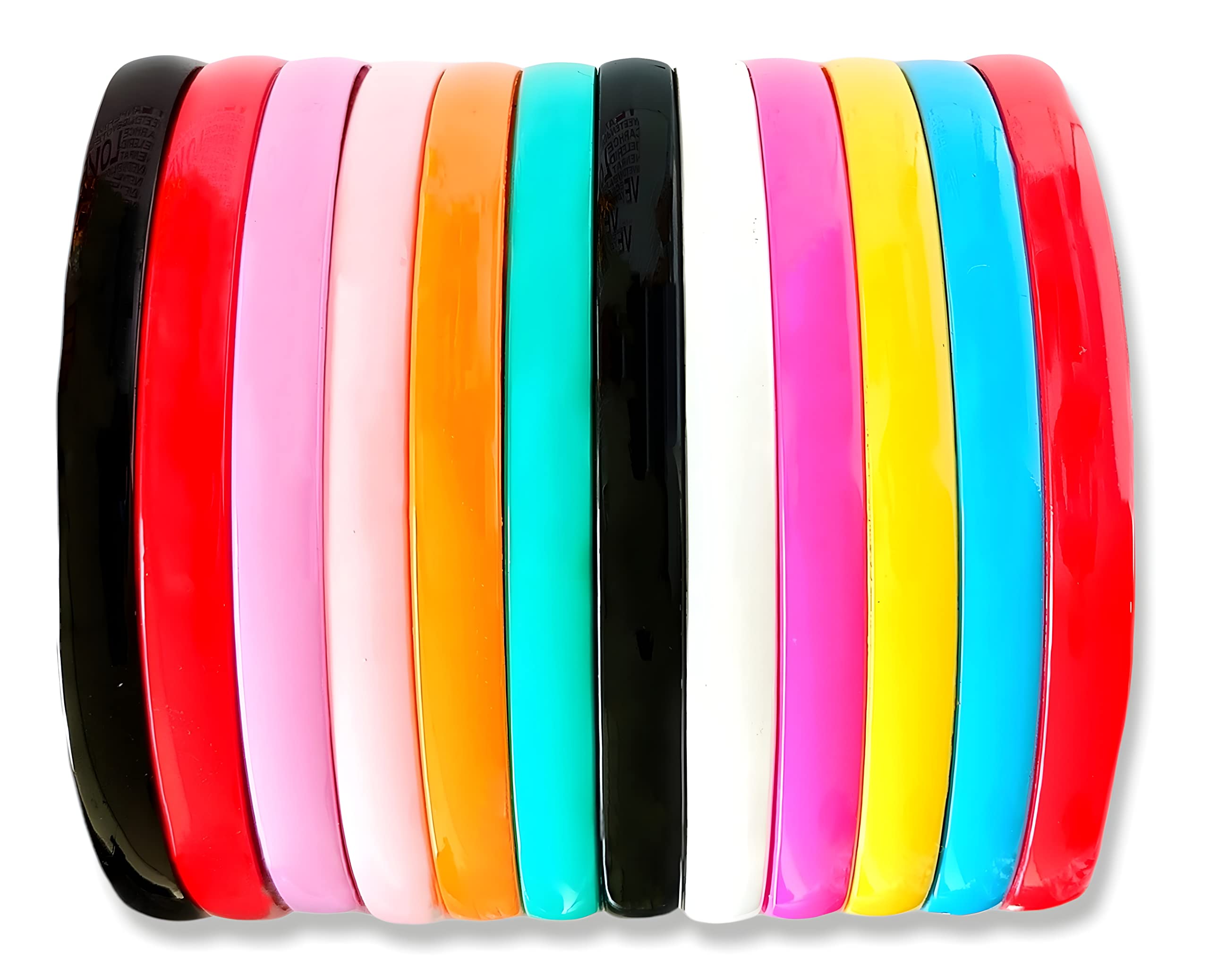 12 Pcs Hairband Teeth Plastic Headband Multicolor Thick Thin Long Hair, Non-Slip Hair Accessories for Women & Girls