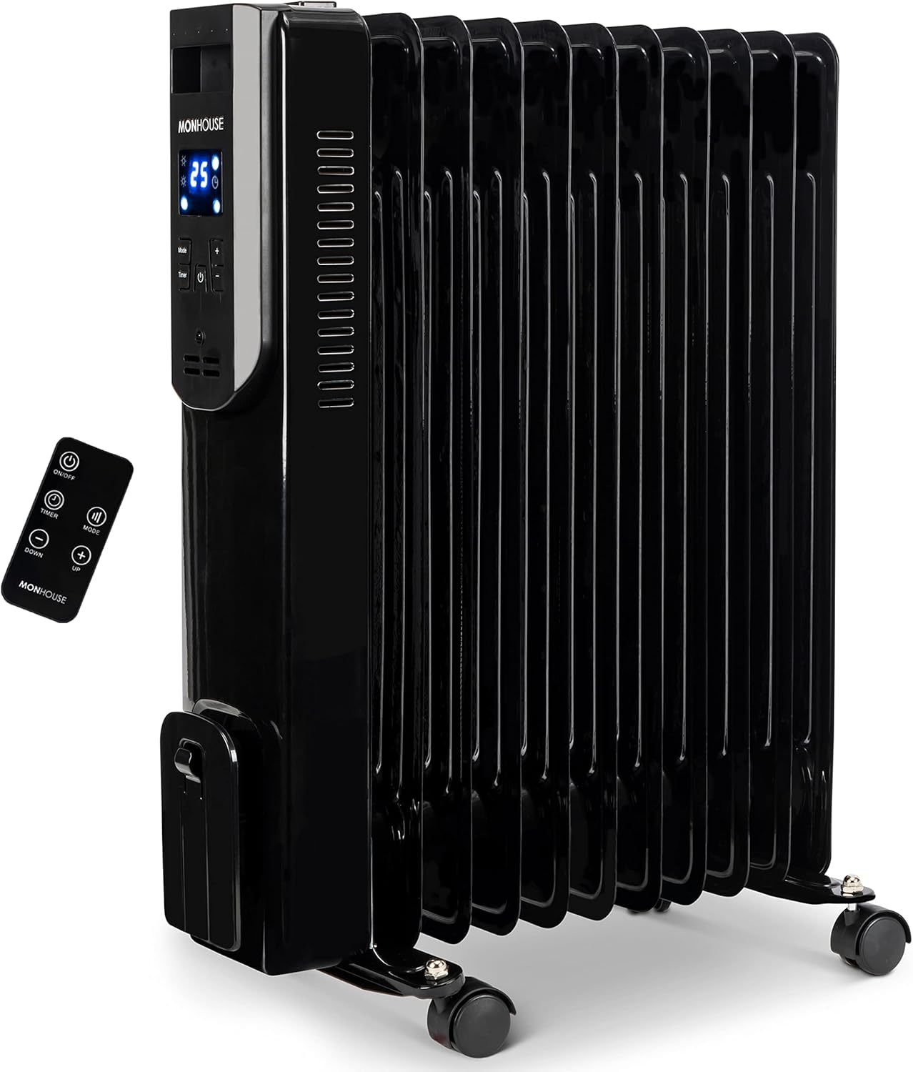 MONHOUSE Oil Filled Radiator Energy Efficient 11 Fin Portable