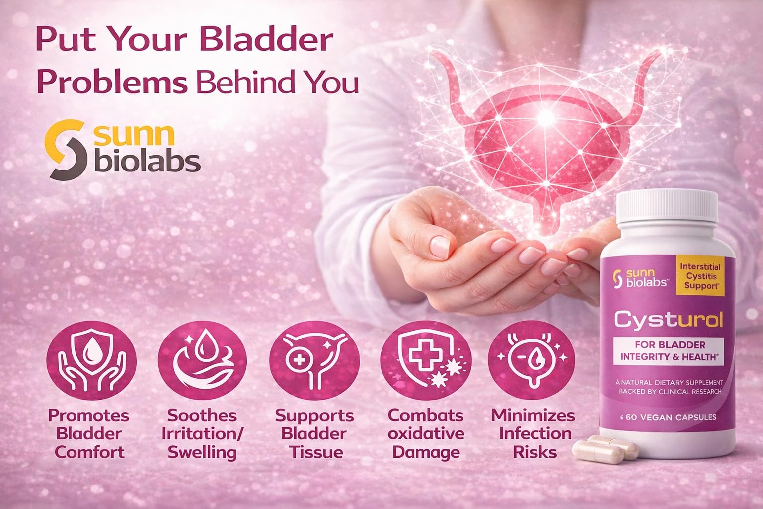 Amazon.com: CYSTUROL® Bladder Support Supplement | Interstitial Cystitis  (IC) | Bladder Pain | Urinary Tract Health