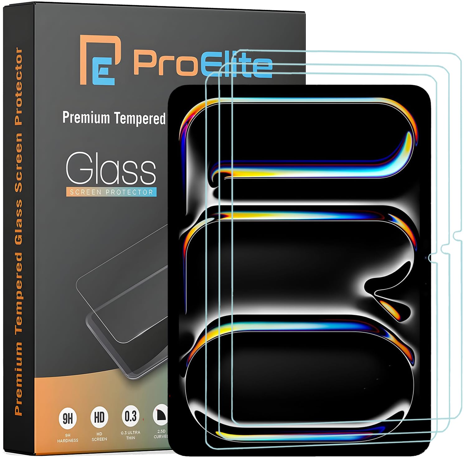 ProElite [3- Pack Screen Protector for Apple iPad Pro 13 M4 2024, Premium Tempered Glass Screen Protector for iPad Pro 13 M4 2024 (B0D5QF9SXF) Amazon Price History, Amazon Price Tracker