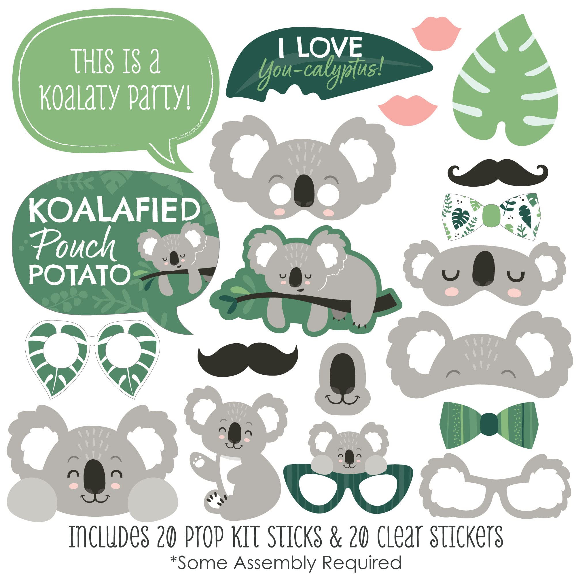 Big Dot Of Happiness Koala Dankeskarten – 12 Geformte Karten Mit Umschlägen Für Babyparty & Geburtstag