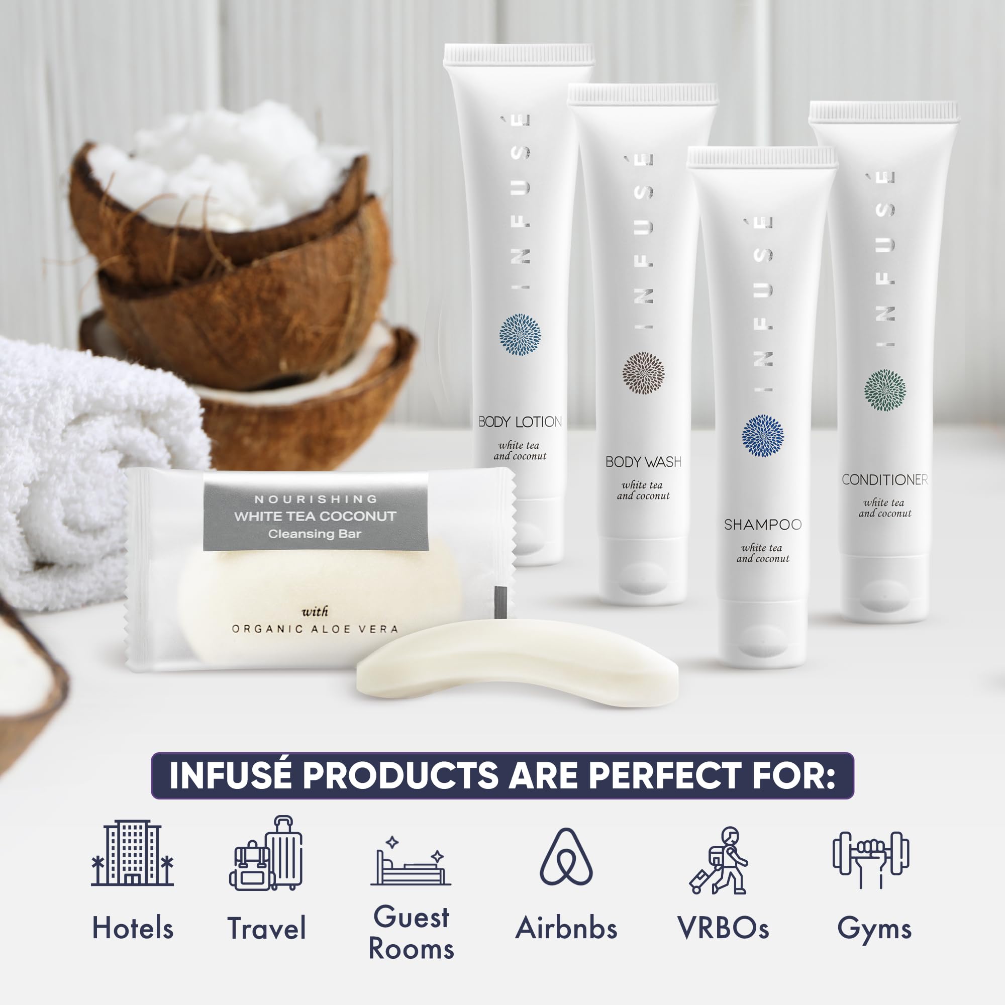 Infuse White Tea & Coconut Travel-Size Hotel Toiletries Set