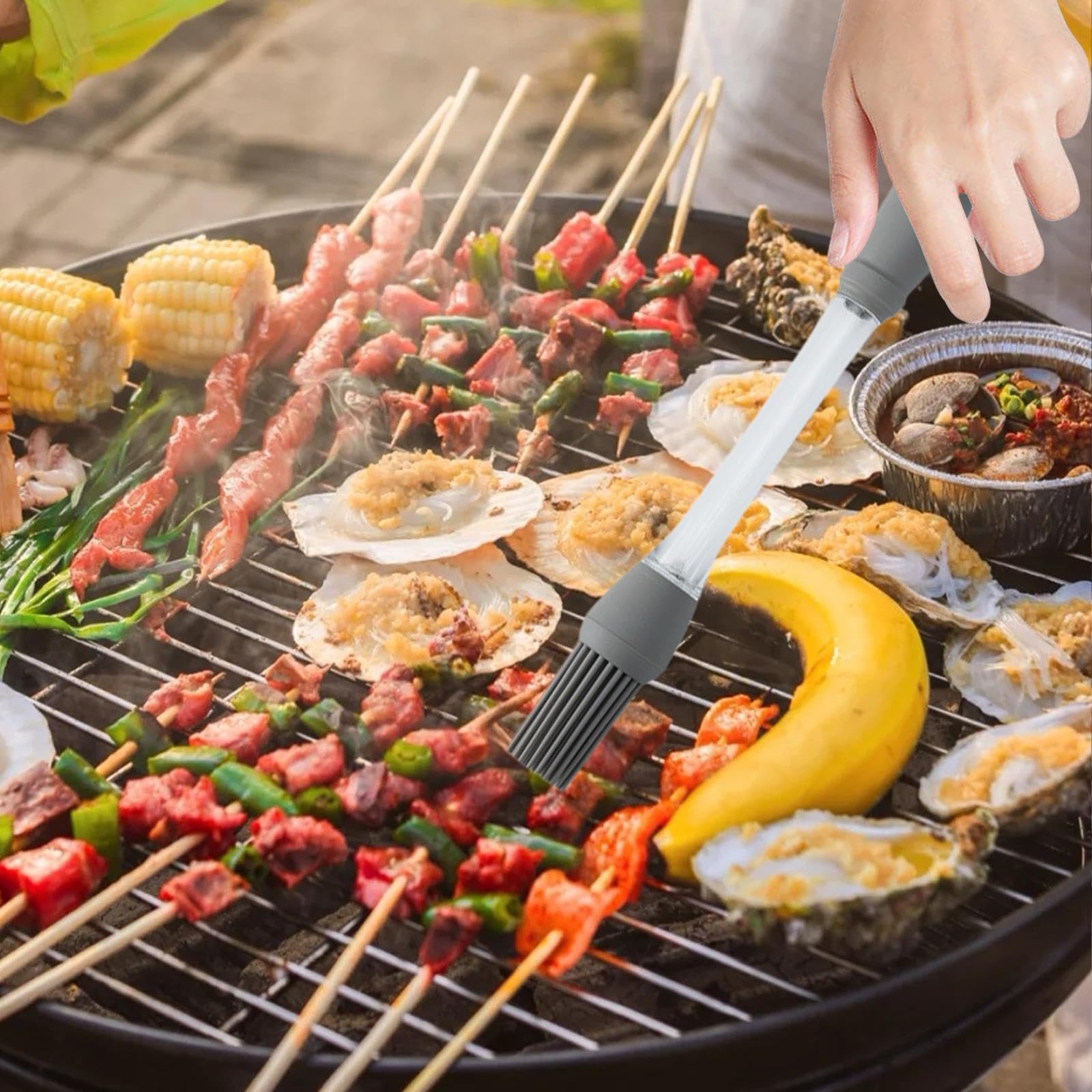 Qianly Silicone Oil Brush, Greasing Brush, Basting Brush for Desserts, Cooking, Kitchen, Baking, BBQ Grill