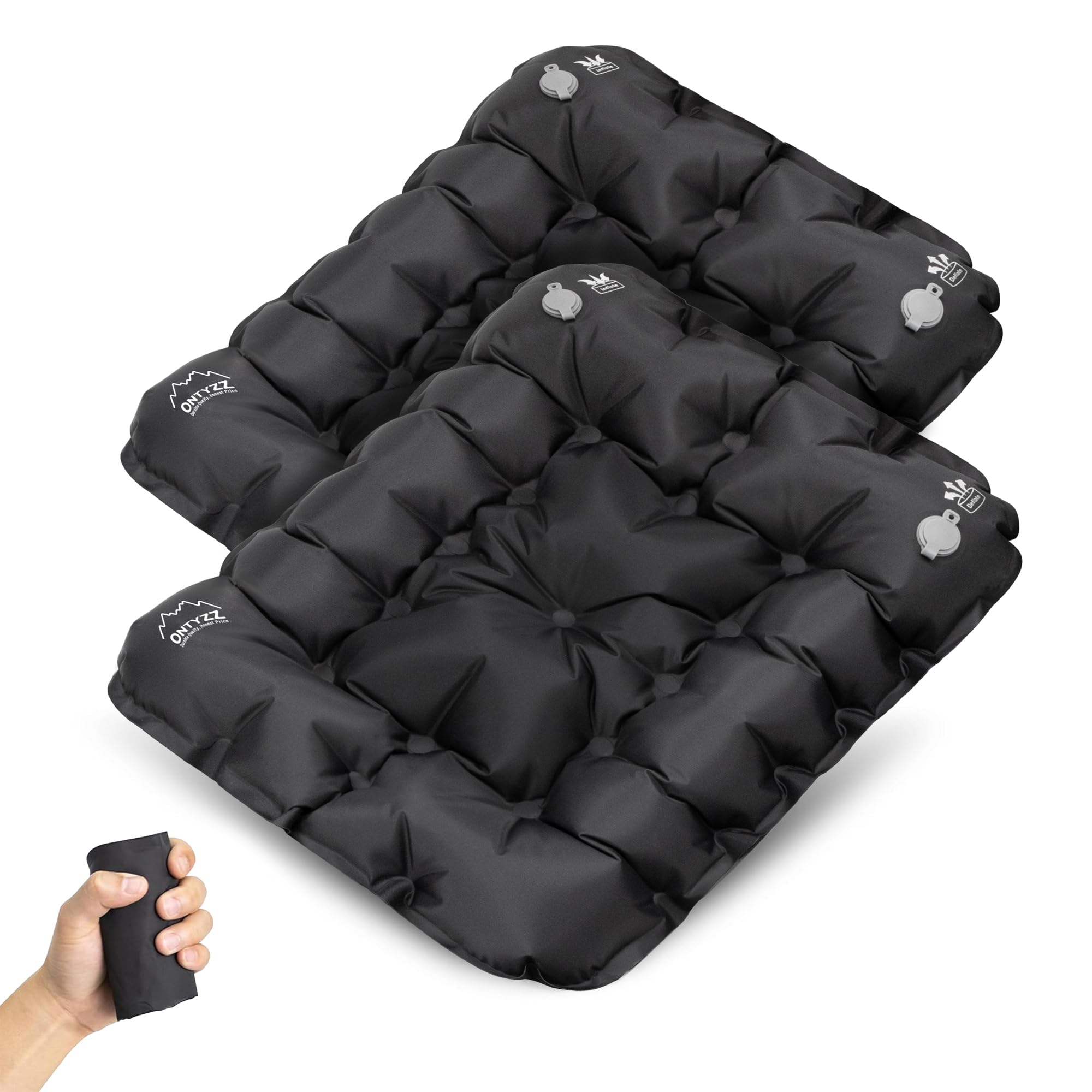 ONTYZZ Stadium Cushion Inflatable Travel Seat Cushion Outdoor Seat Mat Ultralight Air Cushion Portable Waterproof Seat Pads for Camping Boating Concerts Hiking Office Home Chair Airplane