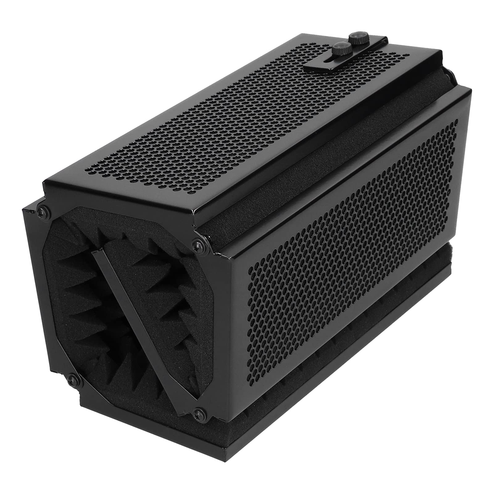 Shanrya Mikrofon 5-Panel-Popfilter, Gesangskabine Mikrofonisolierungsabdeckung Musikaufnahmegerät für Mikrofonständer für Studio