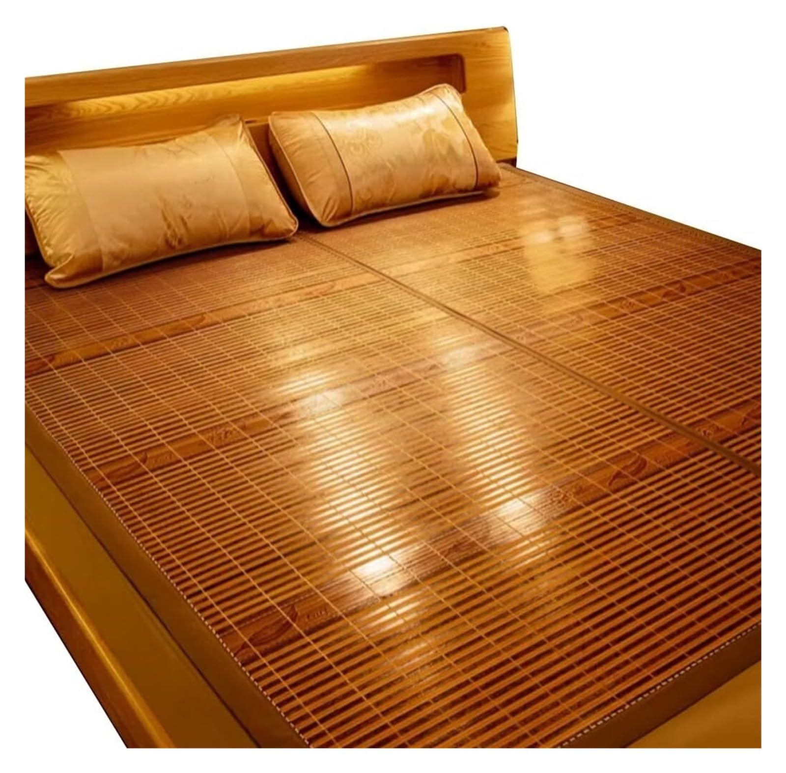 CVdrtyED Human Cooling Mat Summer Sleeping Mat Bamboo Cooling Mattress Breathable Home Double-Sided Folding Durable Smooth(1.5 * 2M/59 * 78in)