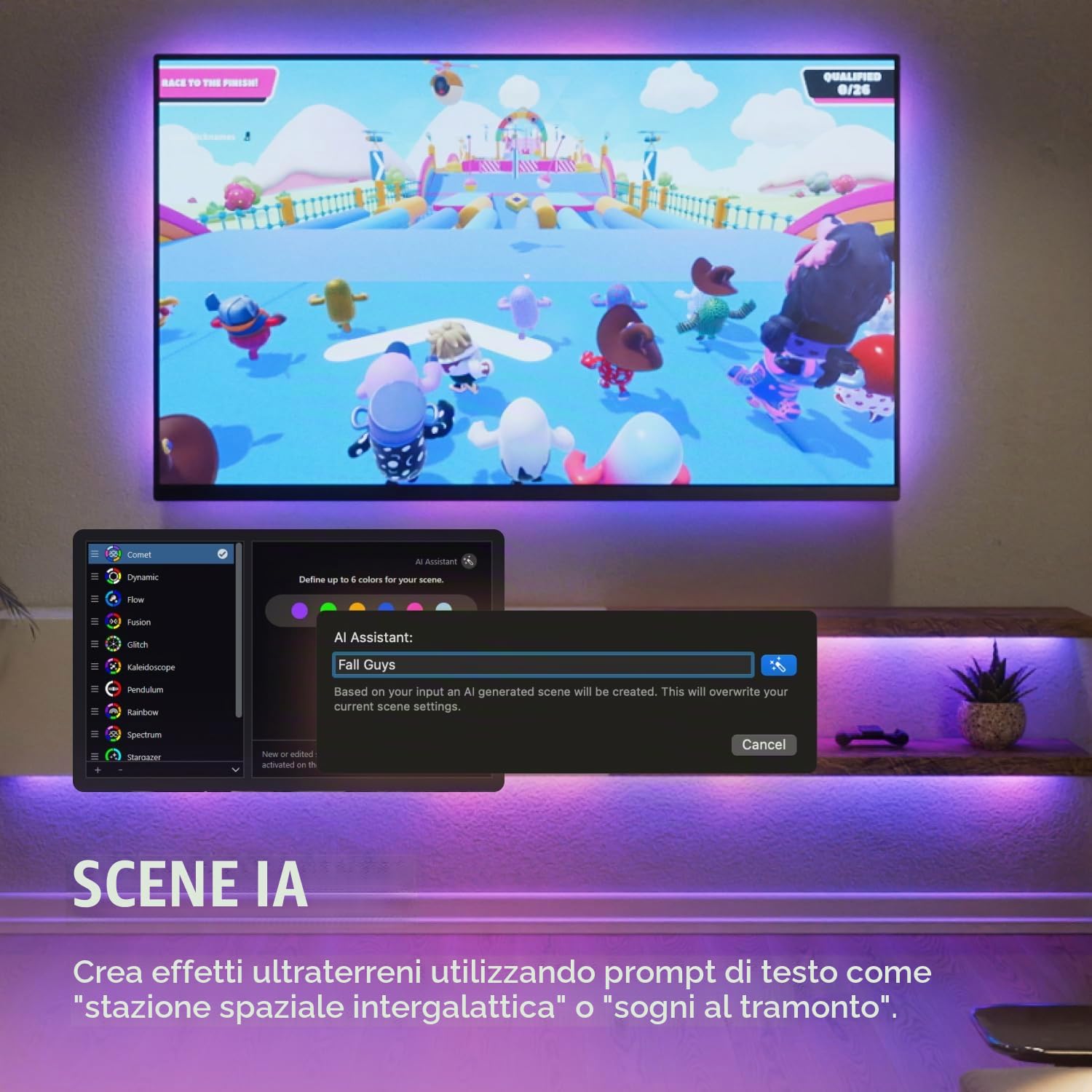 Elgato Light Strip Pro – LED RGB controllabili individualmente, scene IA, velocità/intensità/direzione regolabili – controllato tramite app su Mac, PC, iPhone, Android, Stream Deck