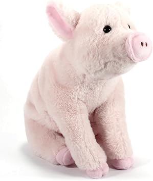 The Petting Zoo Pig Stuffed Animal Plushie, Gifts for Kids, Wild Onez Farm Animals, Pig Plush Toy 12 inches