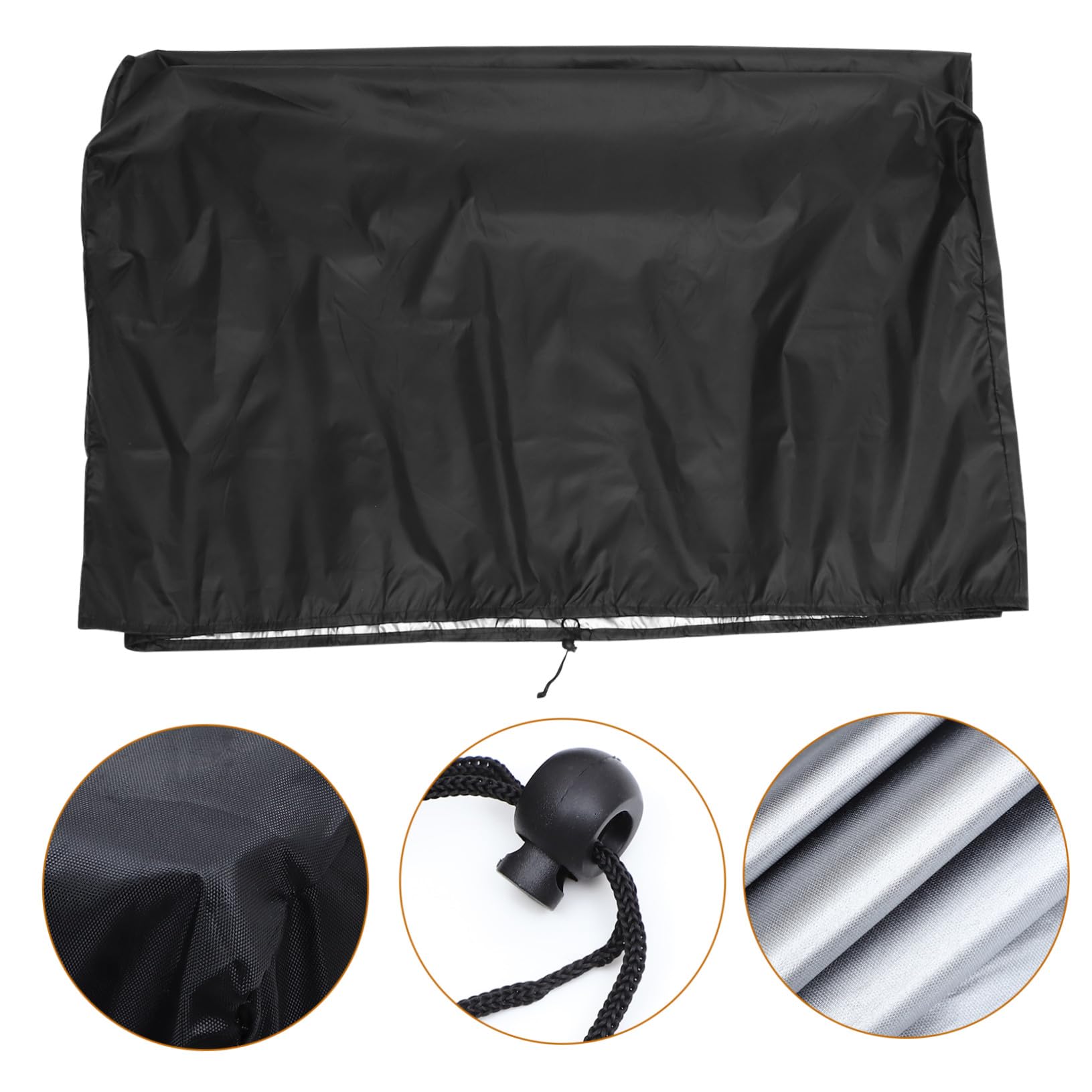 Tissu Oxford Housse de Chaise de Jardin Noir Imperméable