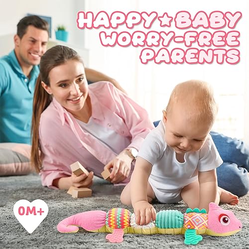 Miniatura 6 de Juguetes para bebés de 0 a 6 a 12 meses, juguetes de peluche musicales con arrugas multisensoriales, sonajeros y texturas, juguetes para bebés,