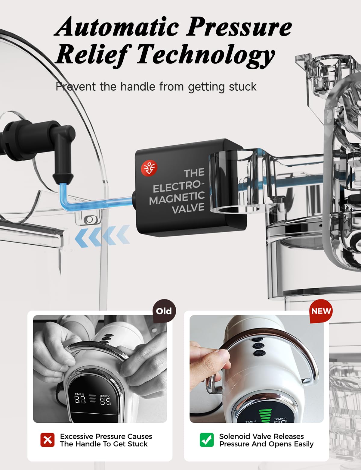 CAFELFFE MK-609S ekspres do kawy na kapsułki 6 w 1, 20 bar, z automatycznym odciążeniem, regulacją temperatury i ilości kawy, 6 opcji adaptera do kapsułek, liści herbaty i zmielonej kawy, 1450 W
