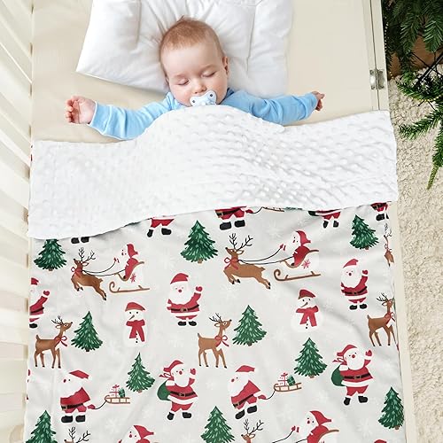 Miniatura 2 de PHF Minky - Manta de bebé para niñas, 30 x 40 pulgadas, suave, de doble capa, con respaldo de puntos, manta de recepción para recién nacidos, bebés,