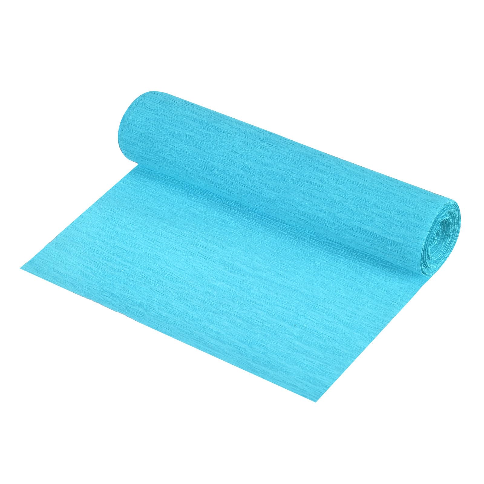 sourcing map Crepe Paper Roll Crepe Paper Decoration 8.3ft Long 5.9 Inch Wide for Wedding Ceremony Various Festivals Decoration, Lake Blue โ image 1