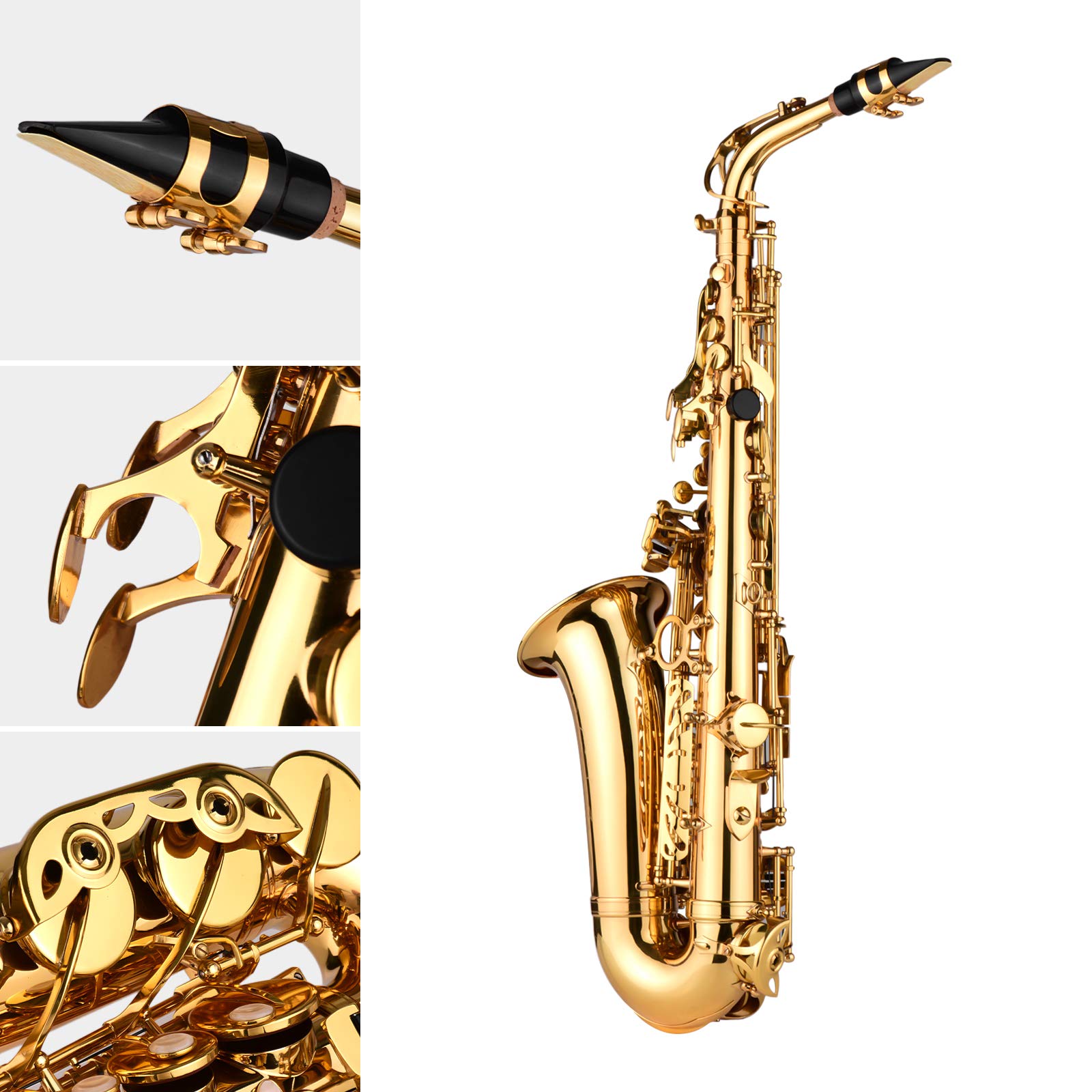 JINGFENG AS100 Eb Alto Saxophone Brass Lacquered Alto Sax Wind