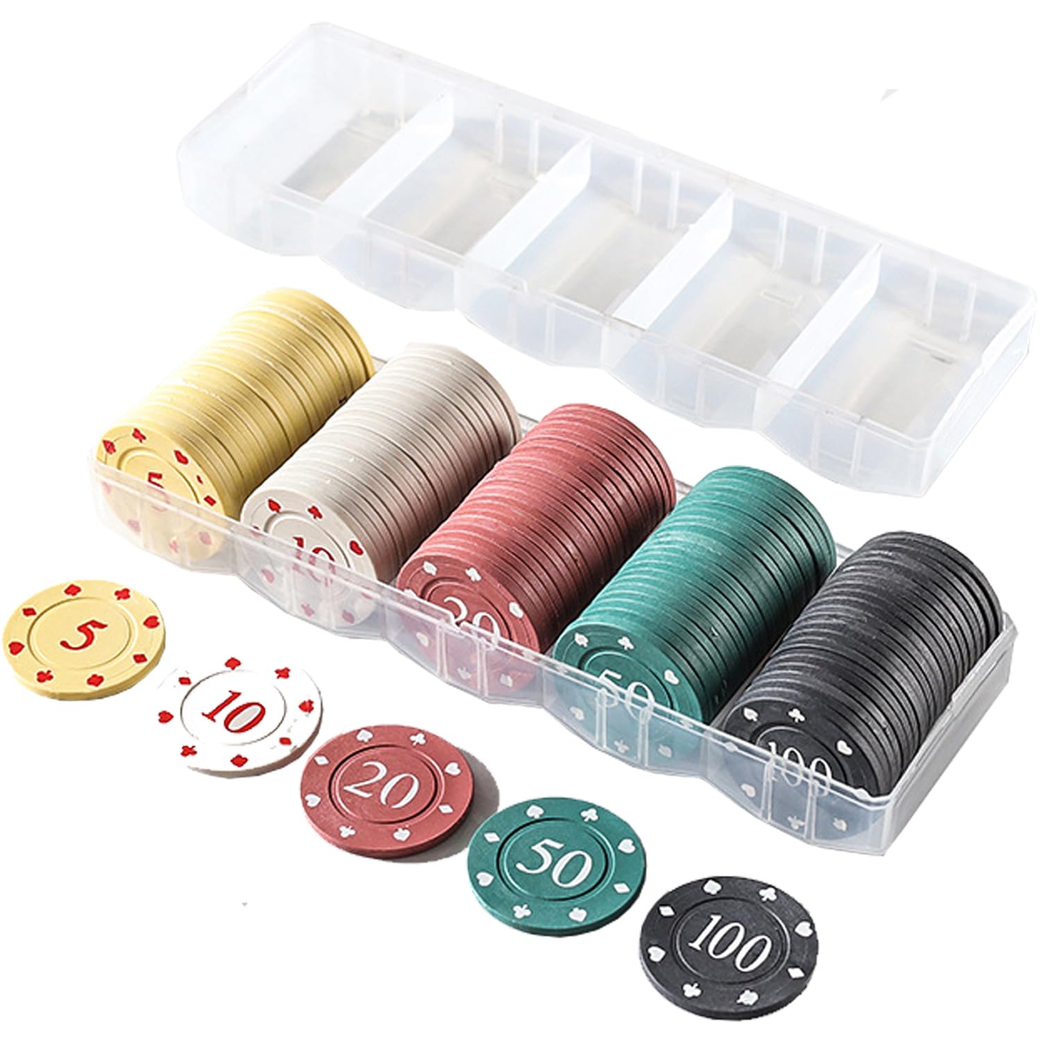 HAKITAROOM Lot de 100 jetons de poker mahjong en plastique Texas Poker Mahjong, compteurs d'apprentissage, événements d'entreprise, jetons de jeu d'événements de collecte de fonds (32 mm, jaune HAKITAROOM Lot de 100 jetons de poker mahjong en plastique Texas Poker Mahjong, compteurs d'apprentissage, événements d'entreprise, jetons de jeu d'événements de collecte de fonds (32 mm, jaune