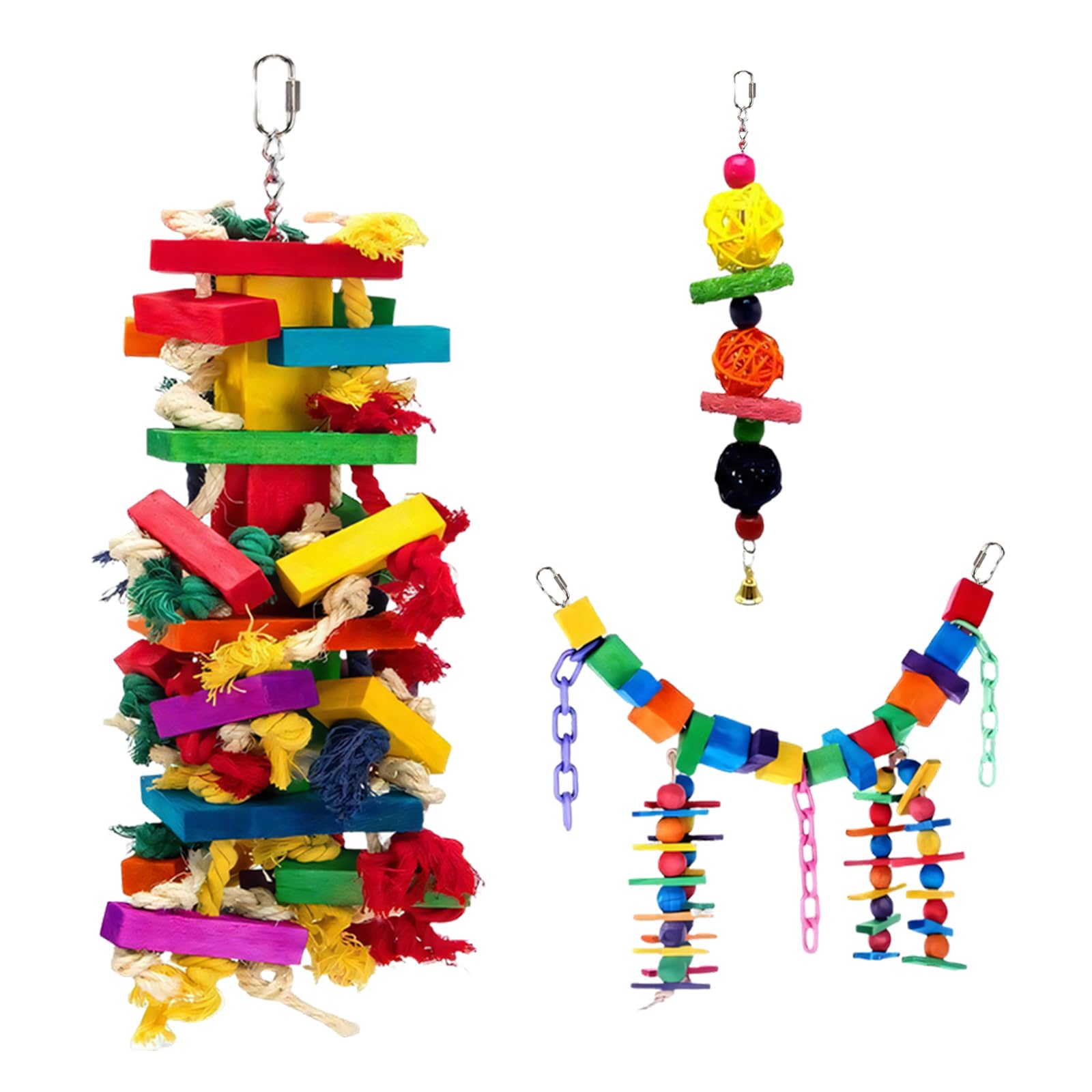 Jouet à suspendre coloré pour calopsittes calopsittes caïques activité de mastication sûre jouet à suspendre