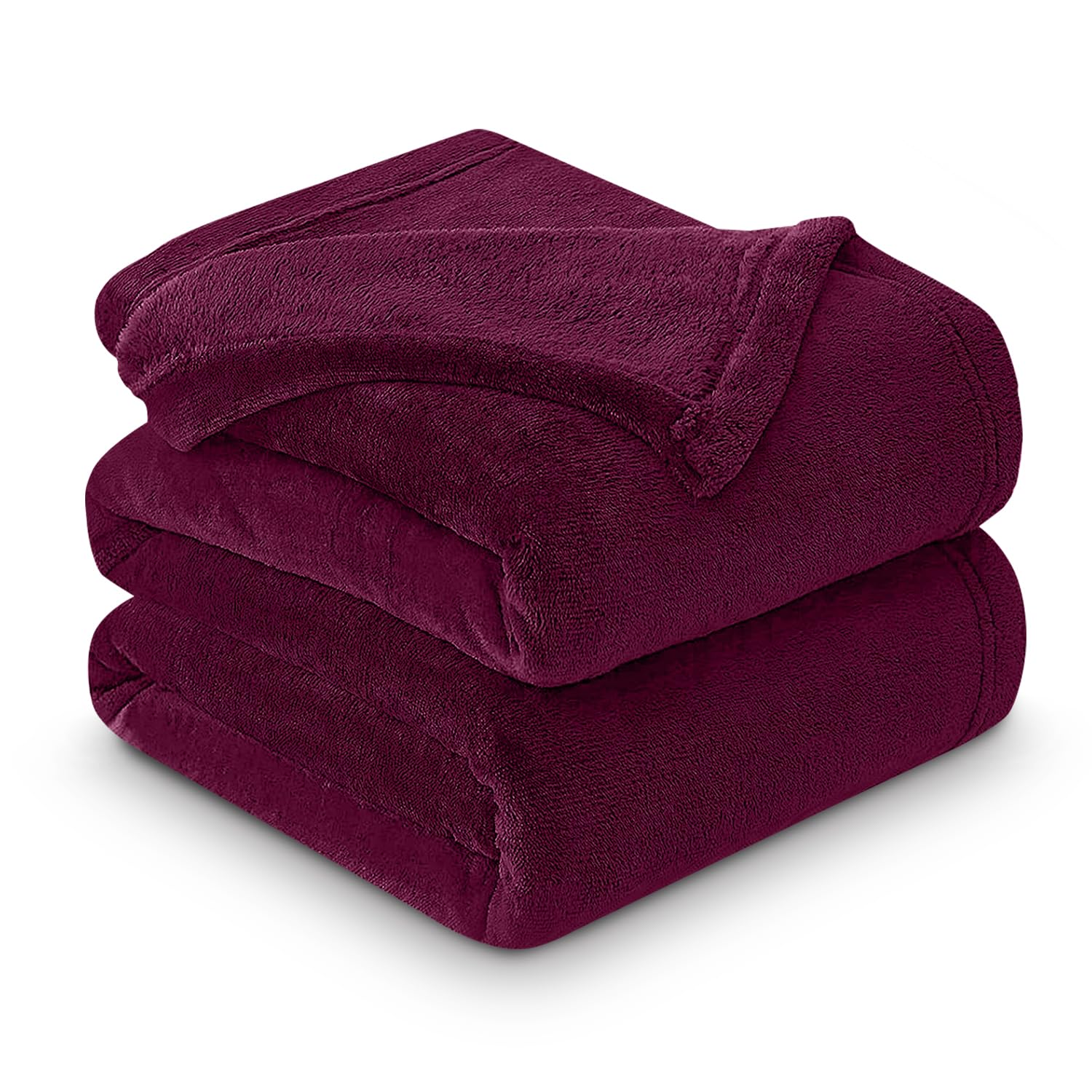 Gc Gaveno Cavailia Burgundy Gaveno Cavailia Super Soft Faux Fur Fleece Plain Throw Blanket, Single, 127 X 152 Cm