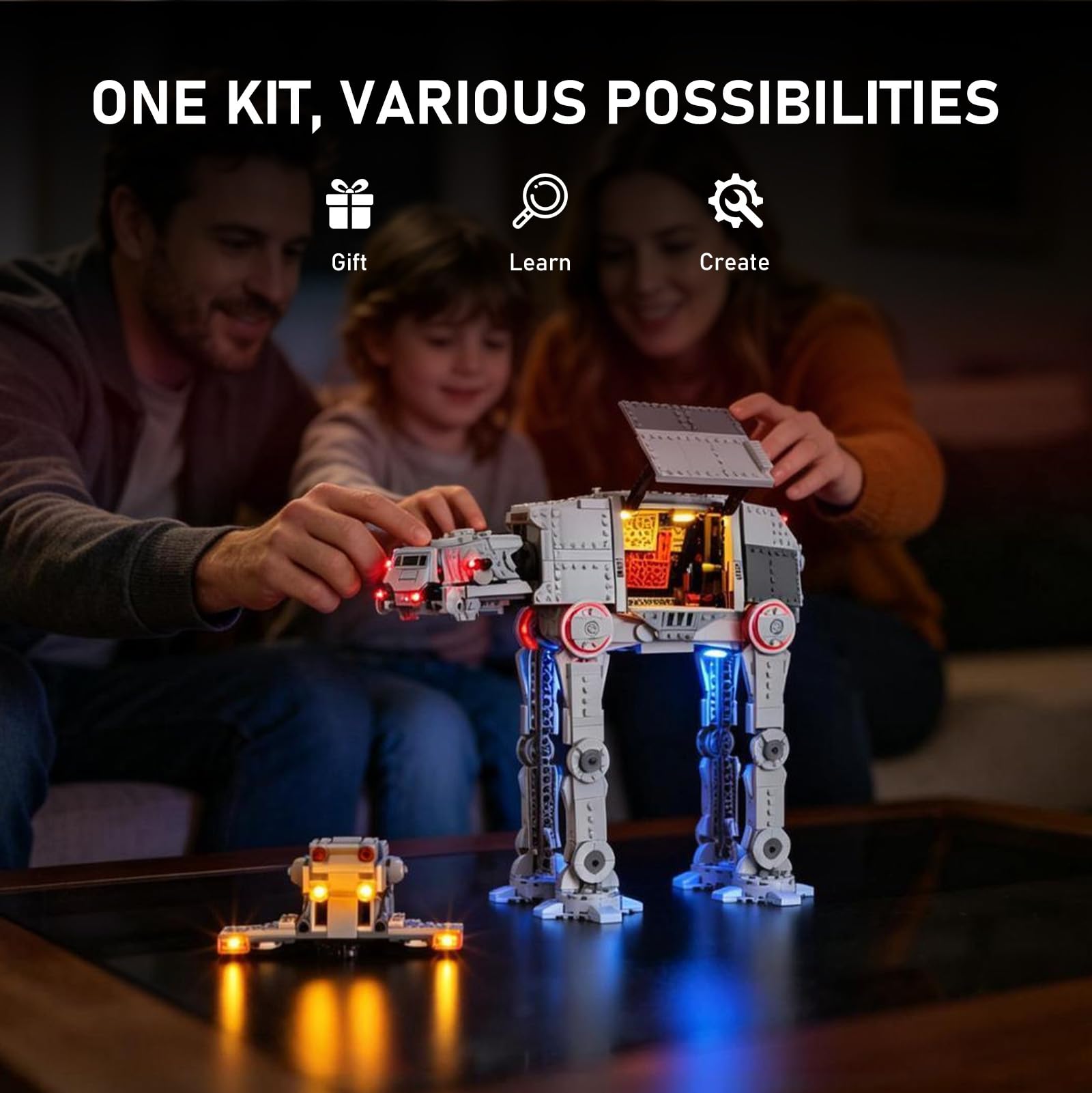 BRIKSMAX Zestaw oświetleniowy LED do Lego 75454 AT-AT z resztkami Imperium z INT-4 - kompatybilny z Lego Star Wars klocków konstrukcyjnych, bez zestawu Lego
