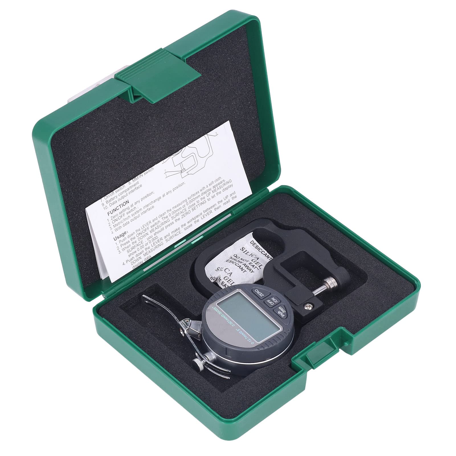 Herramienta de medición precisa de medición de espesor digital para la película de papel 0‑12.7 mm de traje para varios materiales