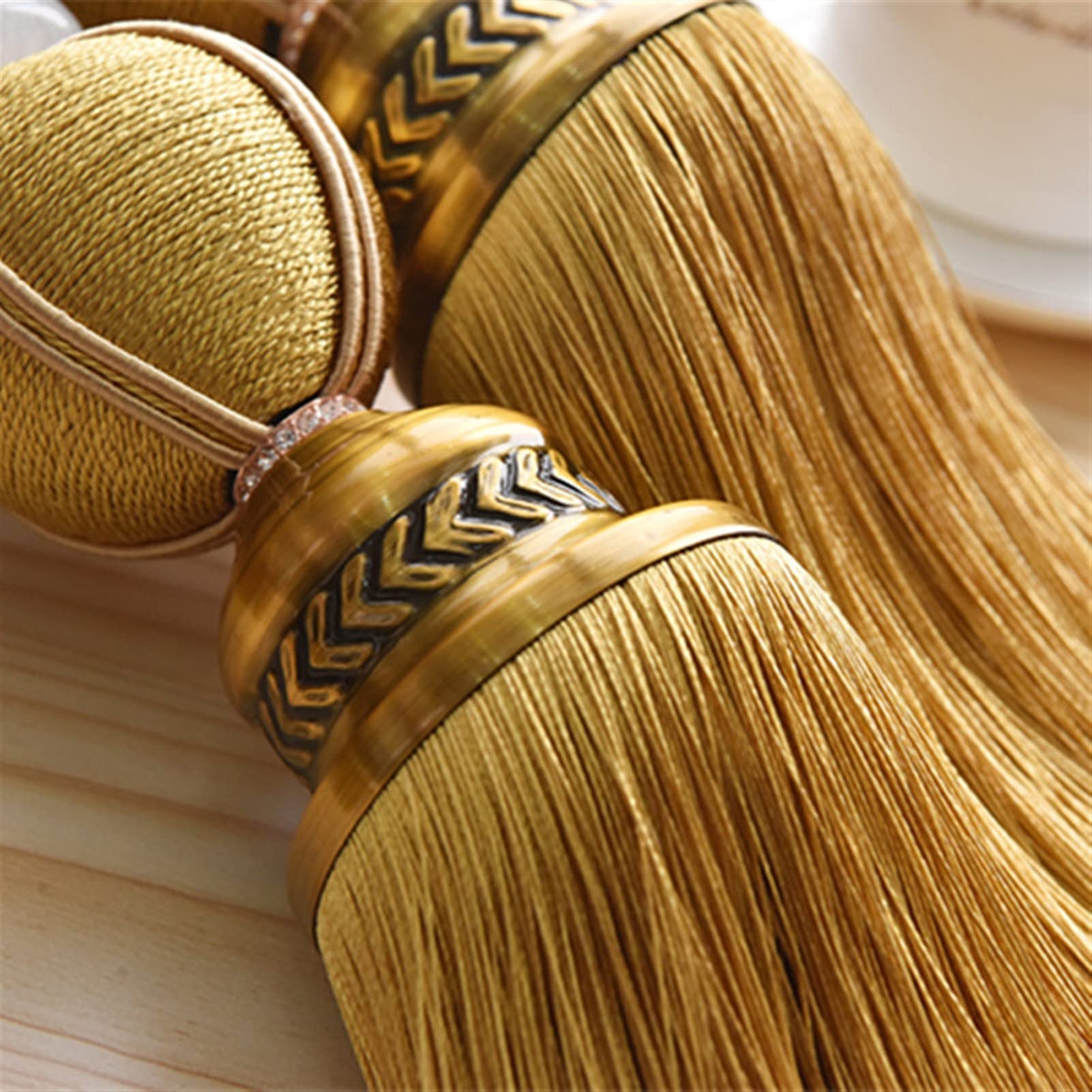 2 Alzapaños para Cortinas, Bolas Colgantes, Borlas, Correas De Cepillo, Cuerdas De Amarre, Cinturón, Accesorios para Cortinas, Cierre, Cinta De Amarre, Decorac,Gray