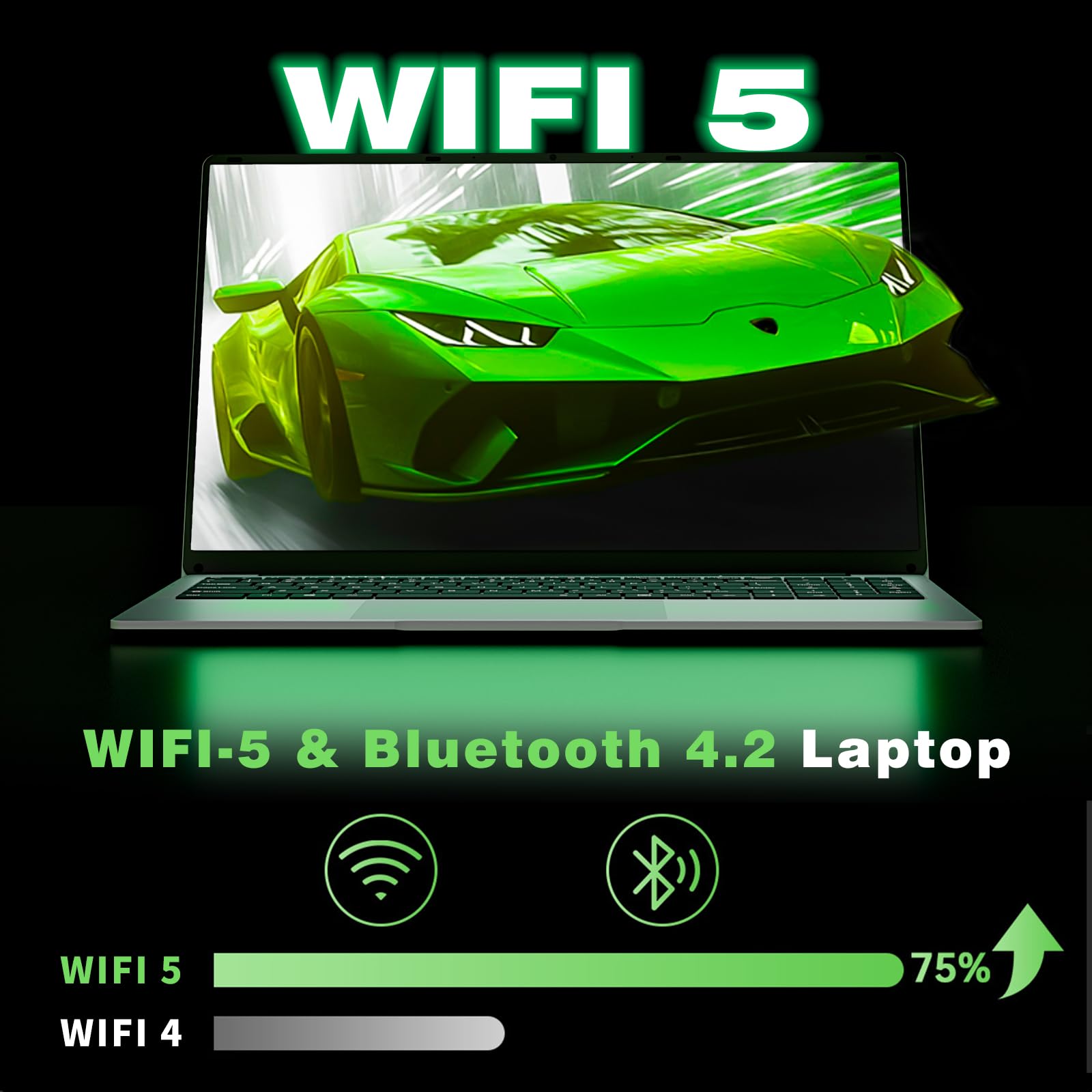 Ordinateur Portable 15,6 Pouces PC Portable Win 11 Celeron N4000 Processeur, 8Go DDR4 RAM 256Go SSD, Laptop Écran FHD IPS Pivotant 180°, Mini HDMI, 2*USB3.0, WiFi5, BT4.2 SSD Développer 1To