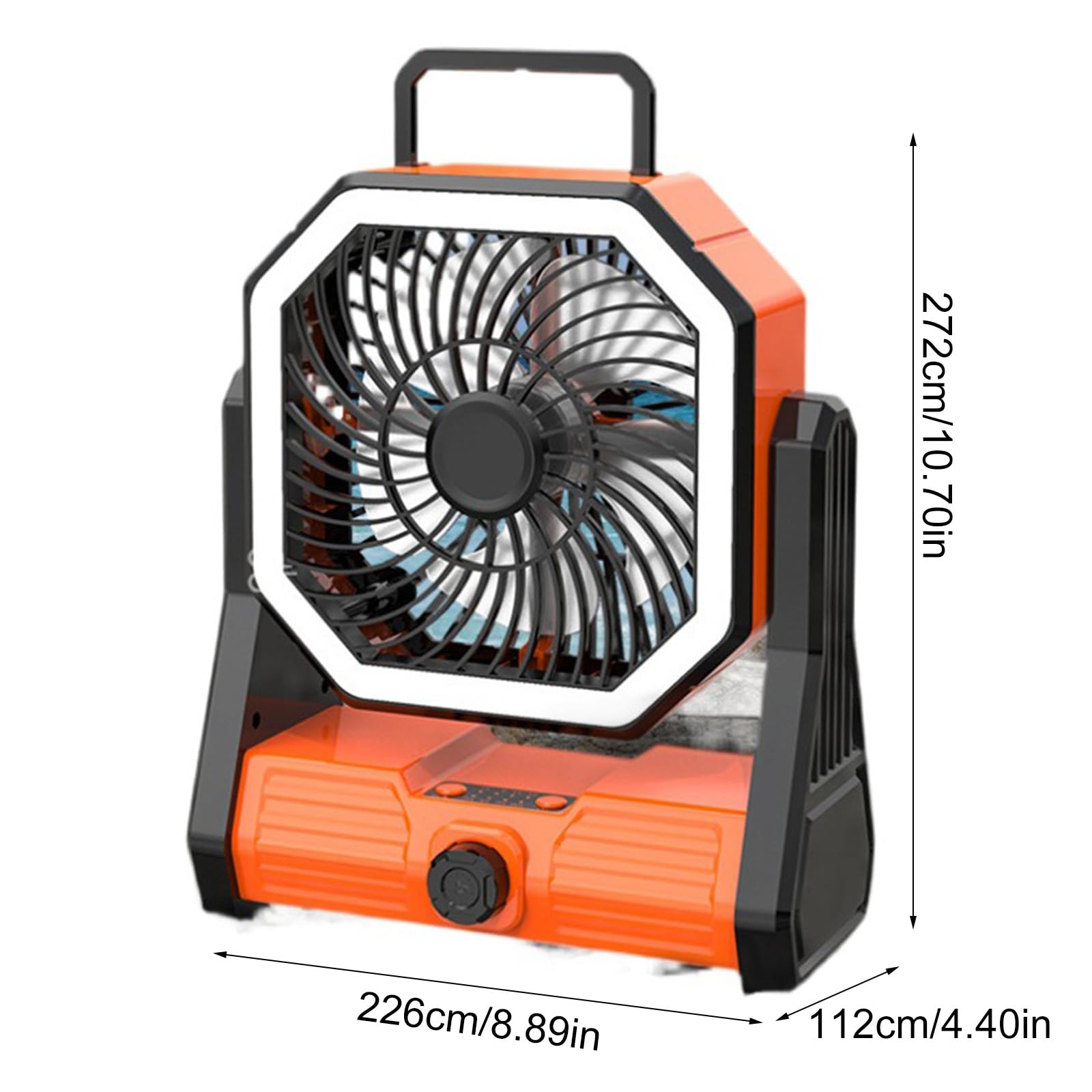 Ventilatore da tavolo USB 20000 mAh Ricaricabile Ventilatore Appeso Campeggio con 4 Gear LED Luce Portatile per Tenda da Campeggio Lampada da Lettura