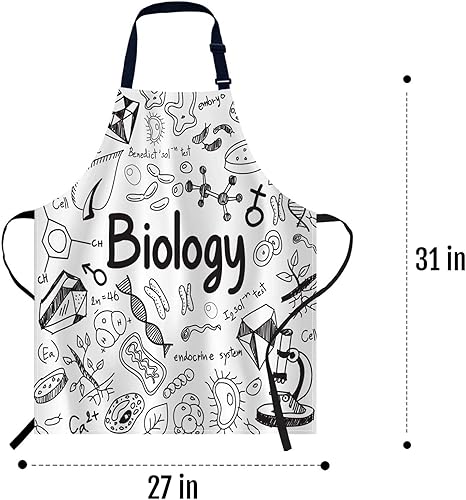 Miniatura 5 de oFloral Delantal de teoría de la ciencia de la biología unisex ajustable, delantal para cocinar, cocinero, mujeres y hombres, delantales para cocina