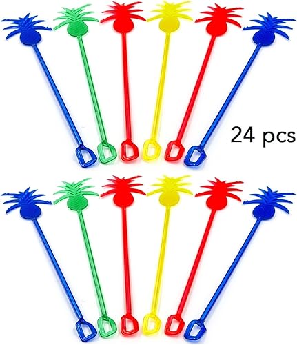 Miniatura 3 de Ultimate Bar Caddy Surtido Swizzle Sticks, popotes flexibles desechables (2 tamaños), kit de repuesto ideal para fiestas de bar para organizadores