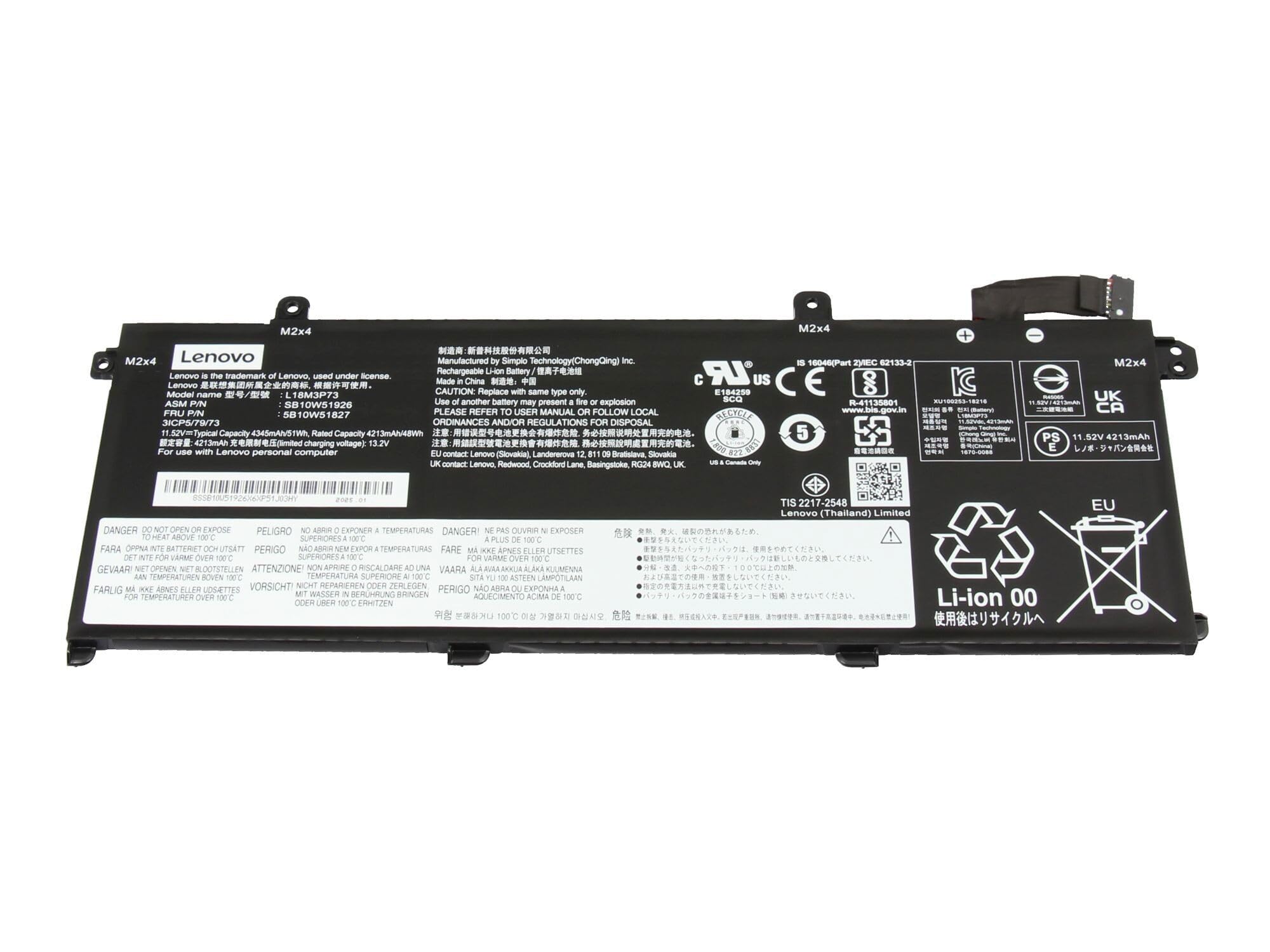 Lenovo L18L3P73 Original Akku 51Wh